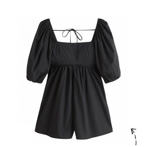 Abercrombie Puff Sleeve Flirty Romper